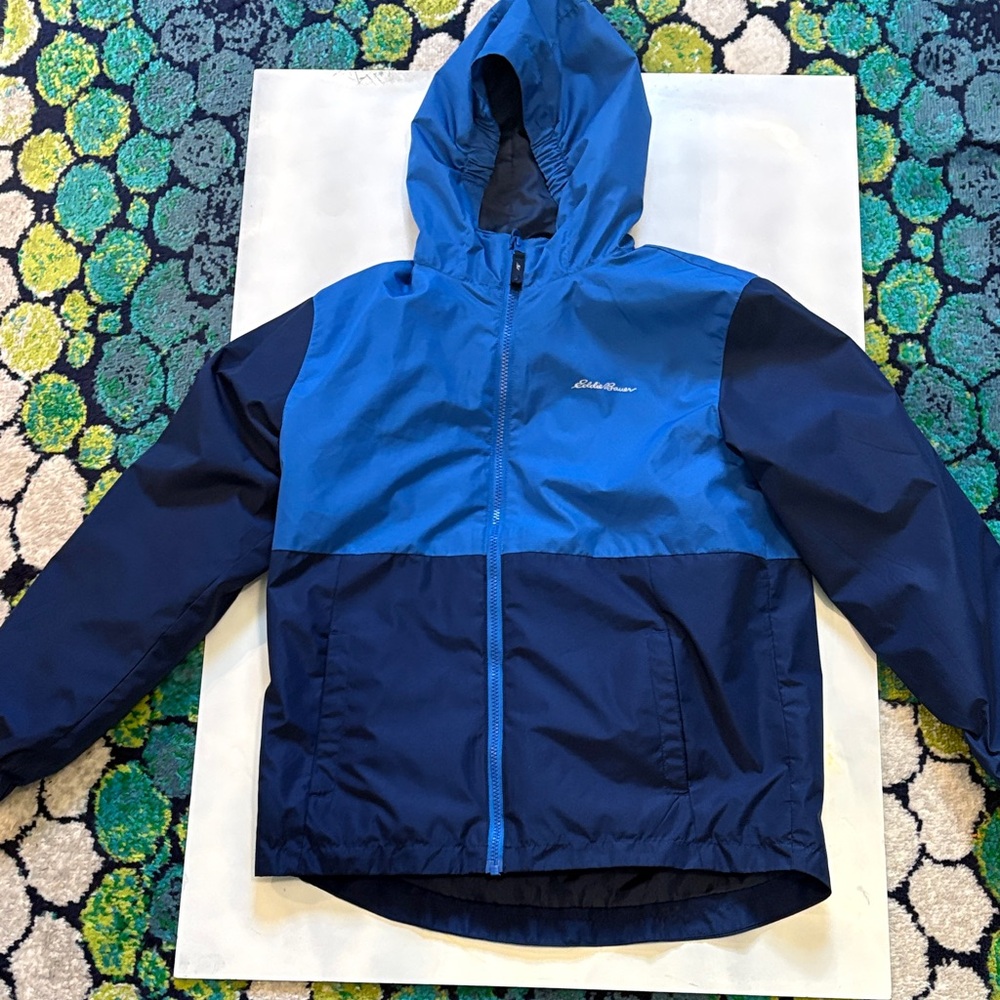 Eddie Bauer Bright Blue Kids Winter Coat with Removable Fleece Lining